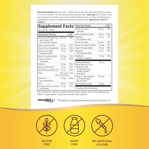 Nature's Way Alive Women's 50+ Complete Multivitamin, Supports Healthy Heart, Brain, Bones*, Superfood Antioxidants**, B-Vitamins, Gluten-Free, 50 Tablets (Packaging May Vary)