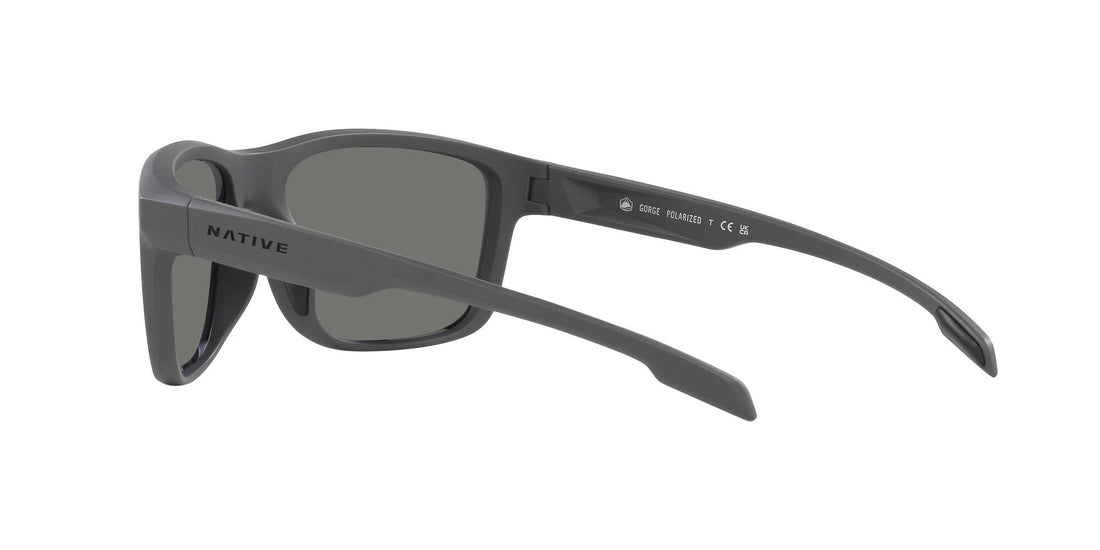 Native XD9040 Gorge Sunglasses, Matte Grey/Grey Polarized, 59 mm