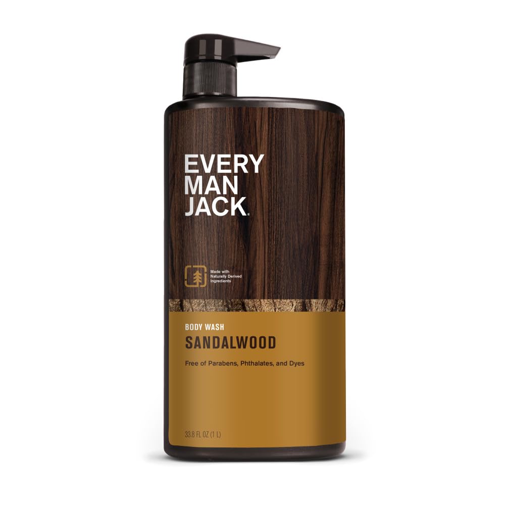 Every Man Jack Body Wash, Sandalwood, 33.8 Fluid Ounce