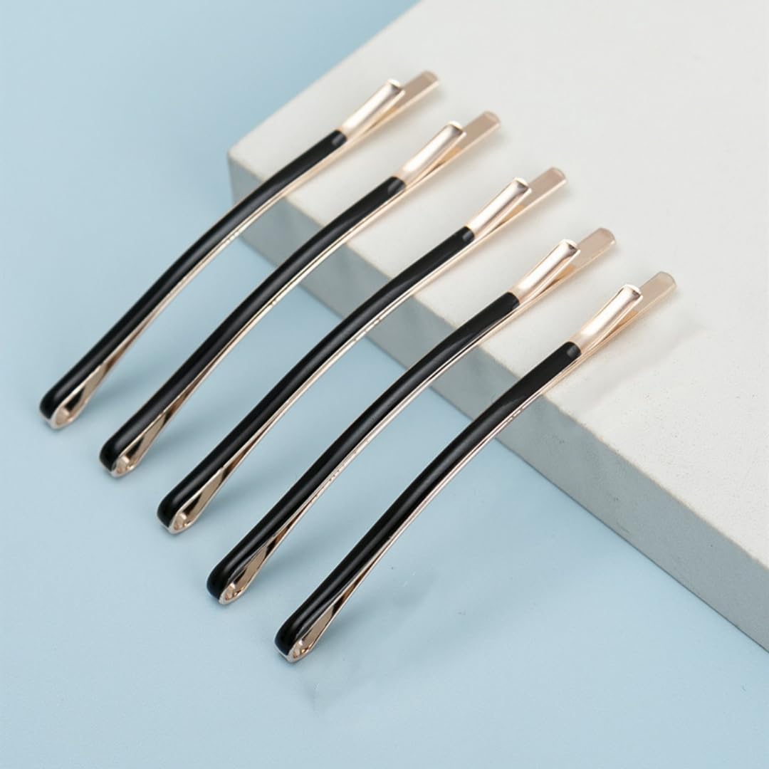 Aguder Jumbo Bobby Pins Metal Hair Pins Aguder Hair Clips for Hair Decoration, 10pcs (5 long and 5 short), Black