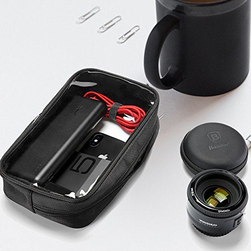 ProCase Gadgets Bag Pouch Electronics Accessories Organizer Travel Gear Storage Case Bag for Hard Drive Mouse USB Cables Power Bank Charger Power Adapter Cord Plug