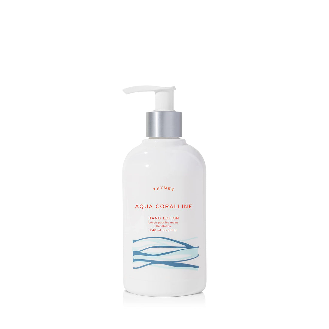 Thymes - Aqua Coralline Hand Lotion with Pump - With Moisturizing Shea Butter, Vitamin E, and Refreshing Beach Scent - 8.25 oz