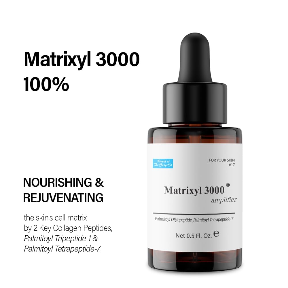 Forest of the Borges's Matrixyl 3000 Amplifier Serum 0.5 fl. oz. cosmetic ingredients for face, neck and skin, wrinkle