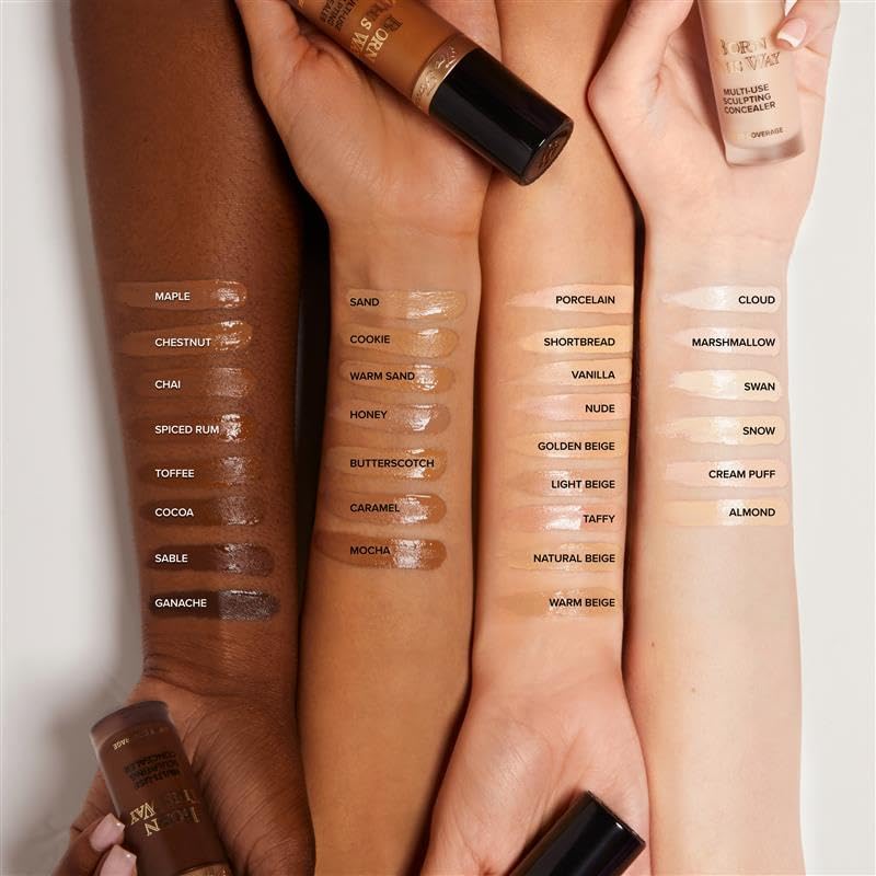 Too Faced Born This Way Super Coverage Multi-Use Concealer | Full Coverage, Oil Free, Long Lasting + Hydrating, 0.45 Fl Oz Light Beige