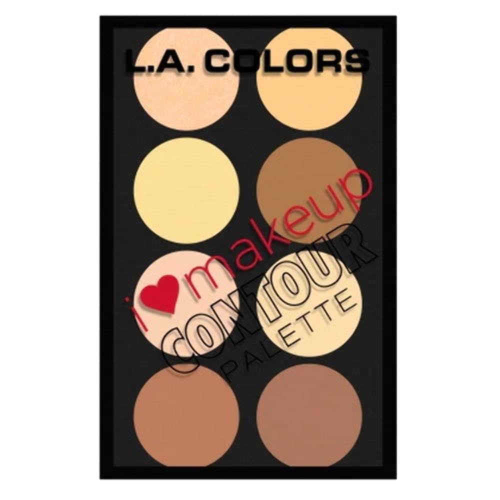 (6 Pack) L. A. COLORS I Heart Makeup Contour Palette - Light To Medium