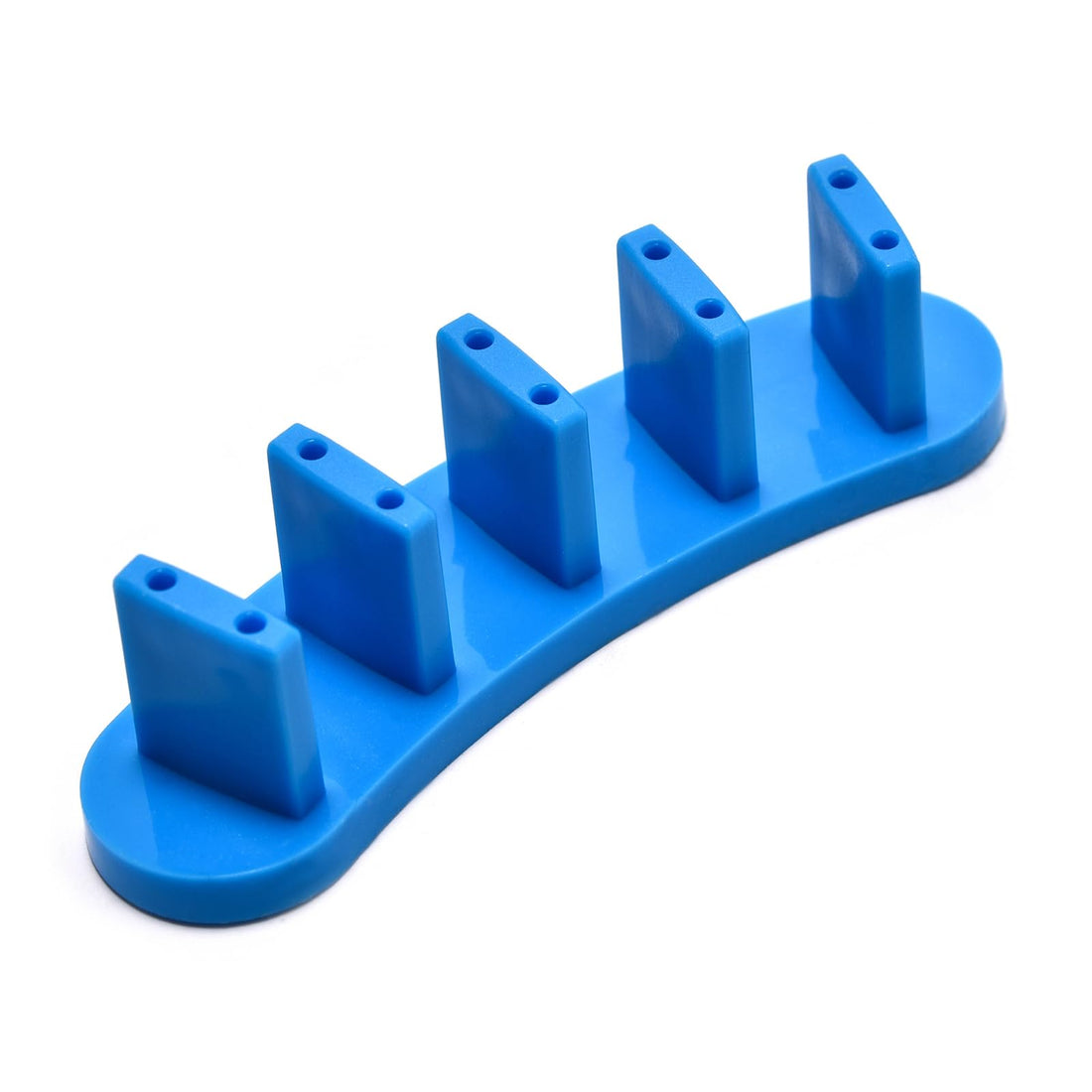 Blue: Rolabling 3 Pcs False Nail Art Tips Practice Display Stand Tool for Gel Nail Polish DIY Nail Training Tools (Blue)