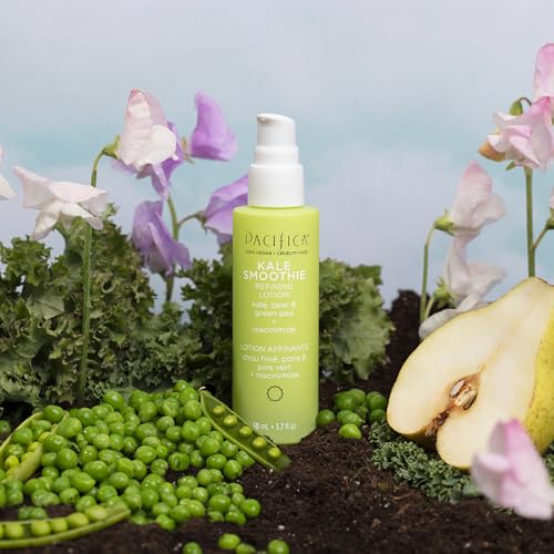 Pacifica Face Moisturizer - Kale Smoothie Face Lotion w/Niacinamide, Copper, Super Foods & Plant Extract - Reduces Pore Size & Redness, Improves Skin Texture Vegan & Cruelty-Free Dermatologist Tested