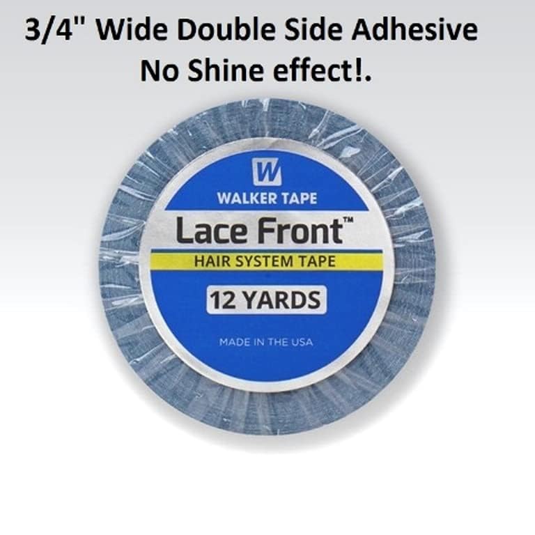 Double Sided Lace Front Tape - Long Bonding Hold for Wigs and Hair Extensions - Good Strong Flexible Grip - Safe and Easy to Use - 3/4 x 12 yards