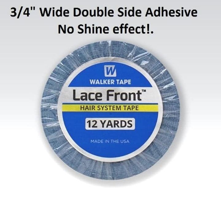 Double Sided Lace Front Tape - Long Bonding Hold for Wigs and Hair Extensions - Good Strong Flexible Grip - Safe and Easy to Use - 3/4 x 12 yards