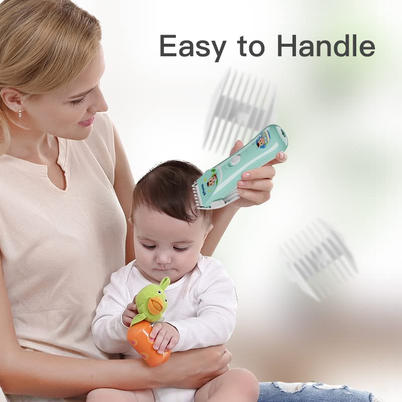 ENSSU Baby Hair Clippers, Lower Noise Haircut Trimmers for Children with Autism and Sensory Sensitivity, Babies Infant Kids Waterproof Hair Cutting Kits
