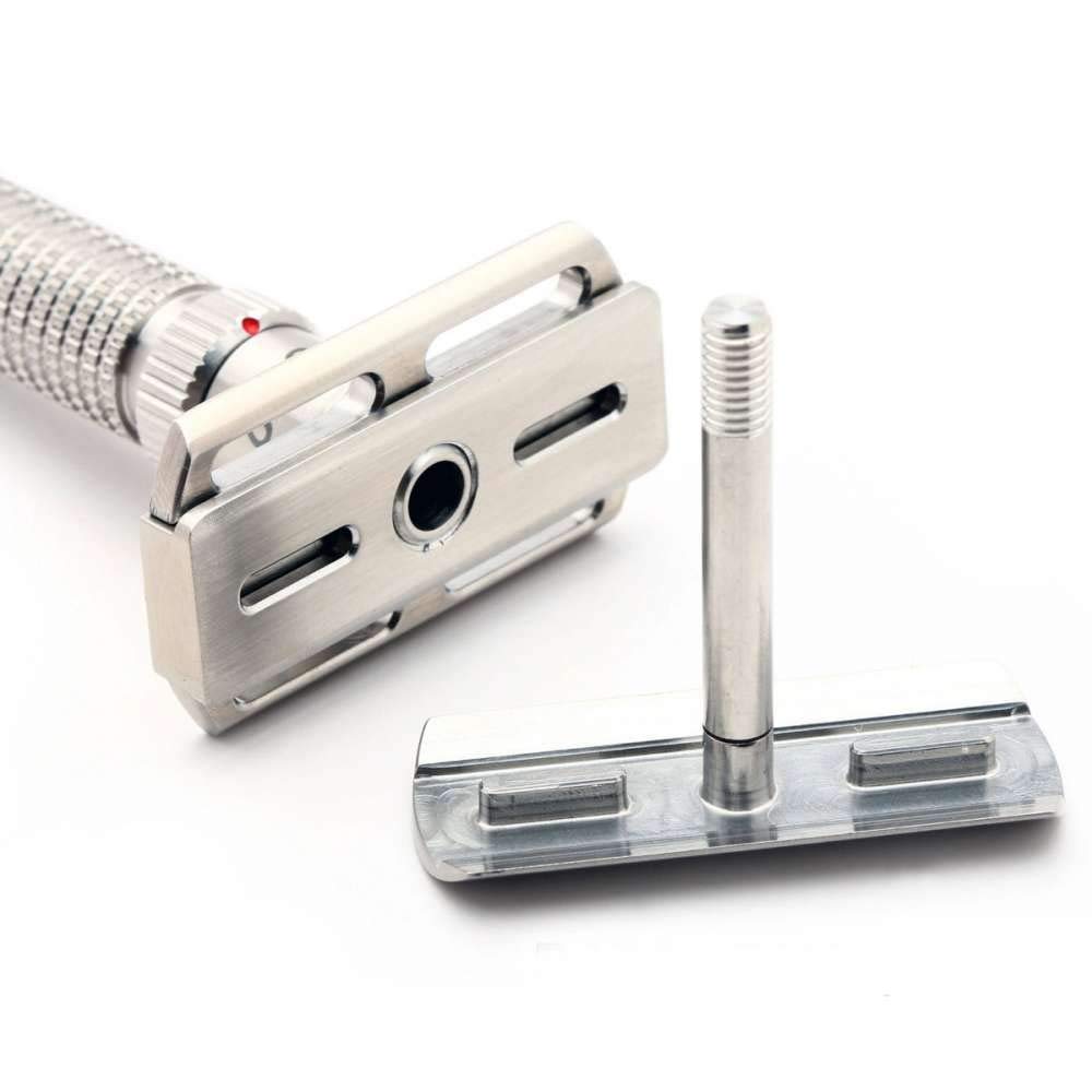 Rex Supply Company, Ambassador Adjustable 100% Stainless Steel Double Edge Safety Razor - Made in the USA