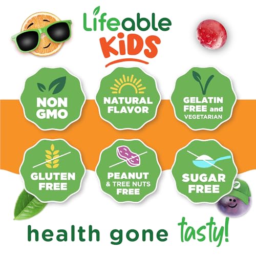 Lifeable Sugar Free Kids Vitamin B12 Gummies | 1000 mcg | Great Tasting B12 Vitamins for Kids | Energy, Mood, and Metabolism Support | B 12 Vitamin Gummies for Boys and Girls | 90 Gummies