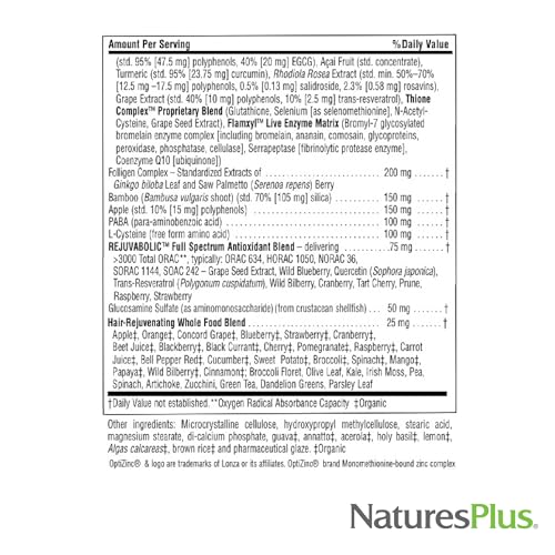 Natures Plus AgeLoss Hair Support - 90 Extended Release Tablets - Gluten-Free - 30 Servings