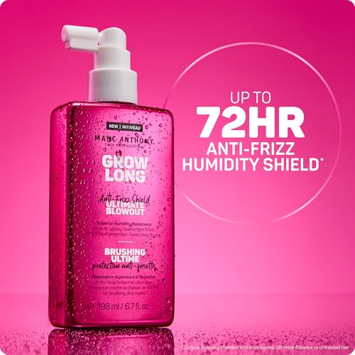 Marc Anthony Anti-Frizz Shield Ultimate Blowout Spray, Grow Long - Smooth, Shiny Hair in High Humidity - Heat Protectant - 6.7 oz