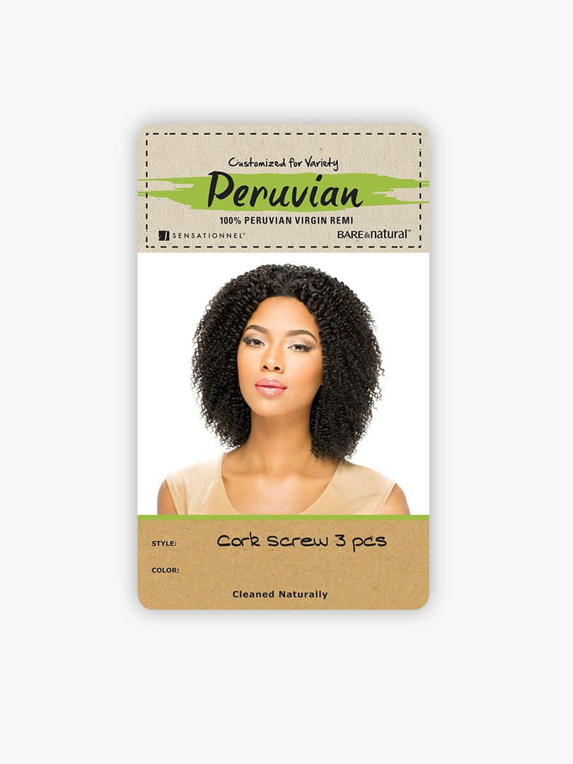 CORK SCREW 10S 3PCS (Natural) - Sensationnel Bare & Natural 100% Peruvian Virgin Remi Weave