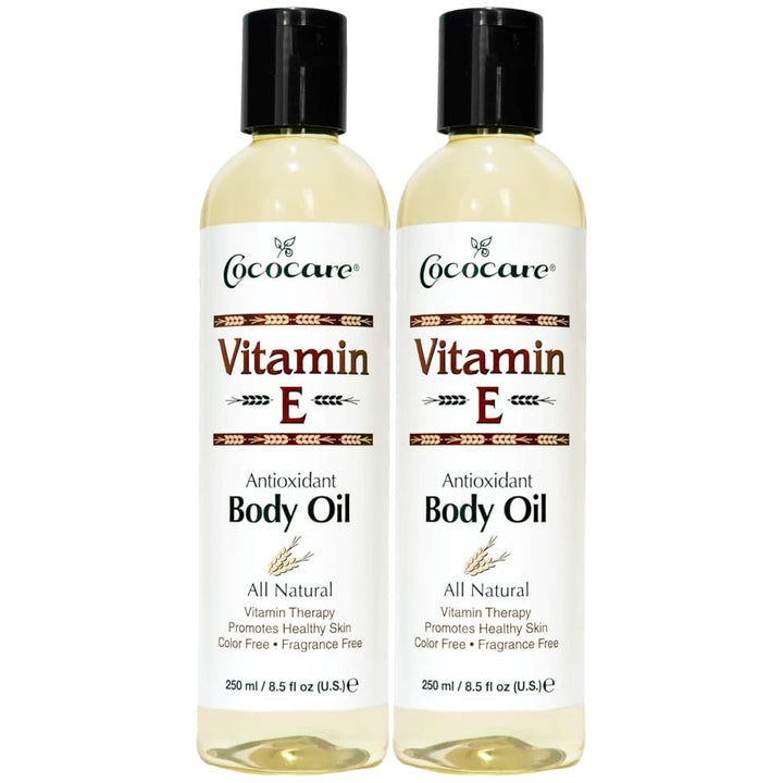Cococare Natural Vitamin E Antioxidant Body Oil - Vitamin Therapy for All Skin Types - 8.5 fl oz - Pack of 2