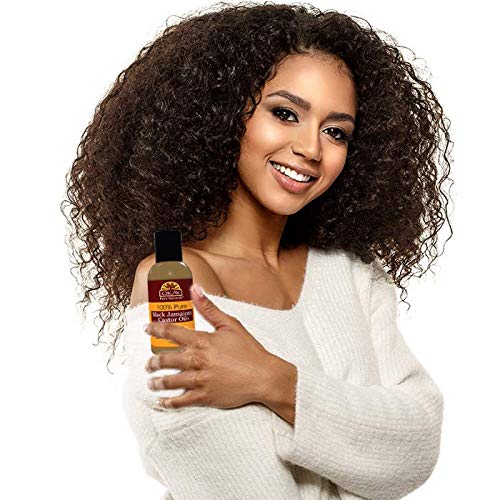 OKAY | 100% Pure Black Jamaican Castor Oil | For All Hair Textures & Skin Types | Grow Healthy Hair - Treat Skin Conditions | Oil of Palma Christi | All Natural | 4 Oz