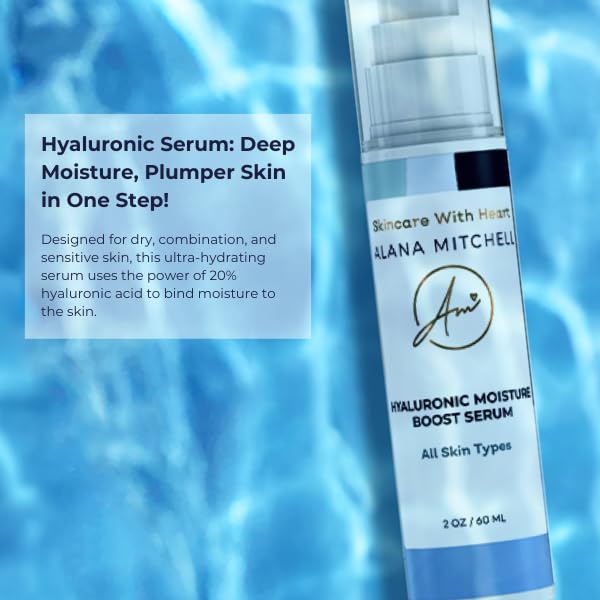 Best Selling Anti Aging Moisturizer Pure Hyaluronic Moisture Serum By Alana Mitchell (2Oz) | Repairs Sensitive, Dry &Amp; Combination Skin | 100% Natural Ingredients &Amp; Antioxidants