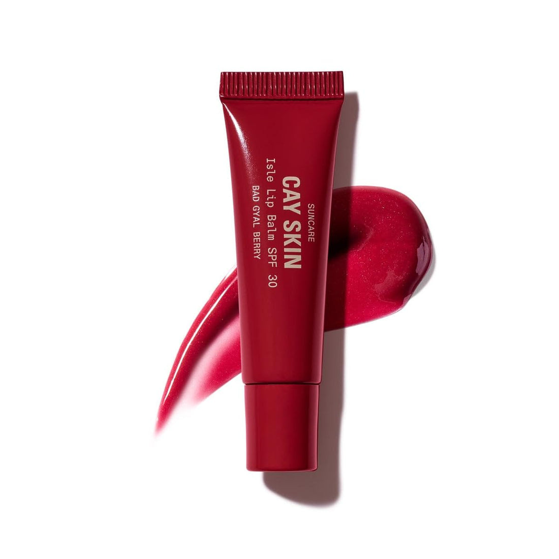 Cay Skin Isle Lip Balm SPF 30 – High Shine, Hydrating, Non-Sticky Lip Gloss in Vanilla Brown Sugar Flavor – Formulated with Natural Ingredients for All Skin Tones – Bad Gyal Berry