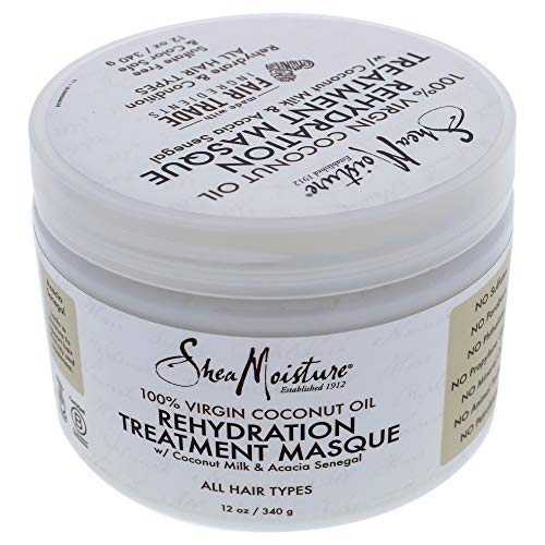Shea Moisture 100 Percent Virgin Coconut Oil Rehydration Treatment Masque for Unisex Masque, 12 Ounce
