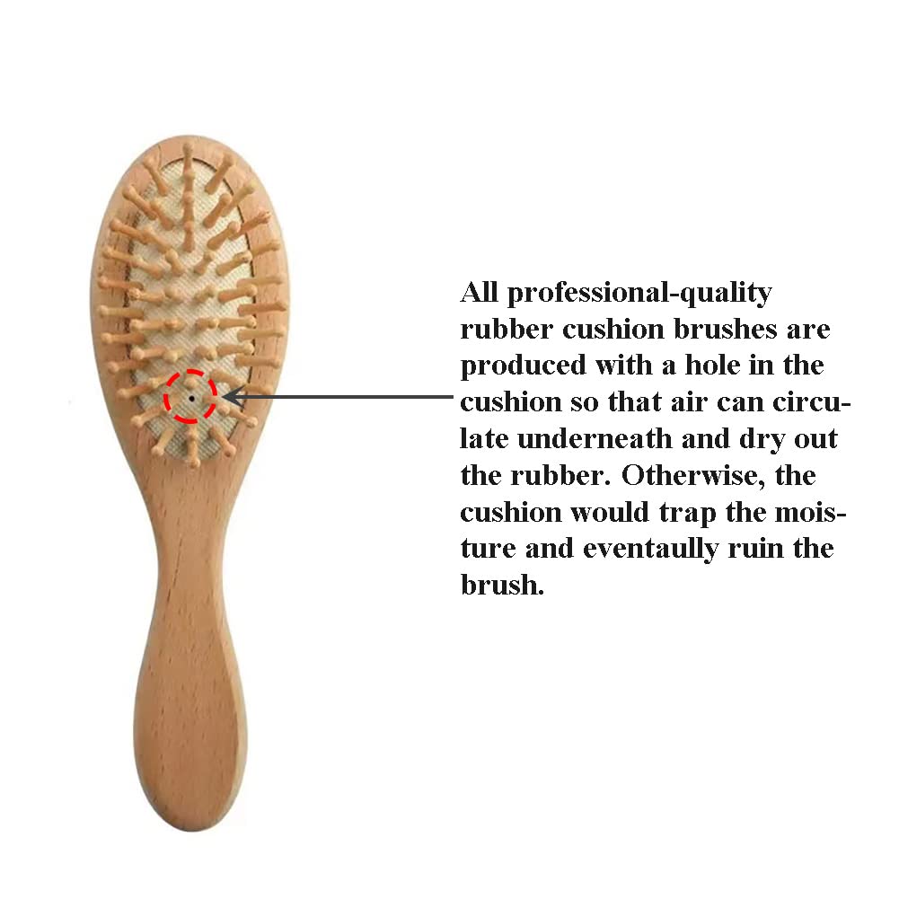 PandaEar Baby Hair Brush and Comb Set for Newborn| Natural Wooden Hairbrush with Soft Goat Bristles, Pear Wood Comb and Wooden Massage Brush for Infant, Toddler, Kids