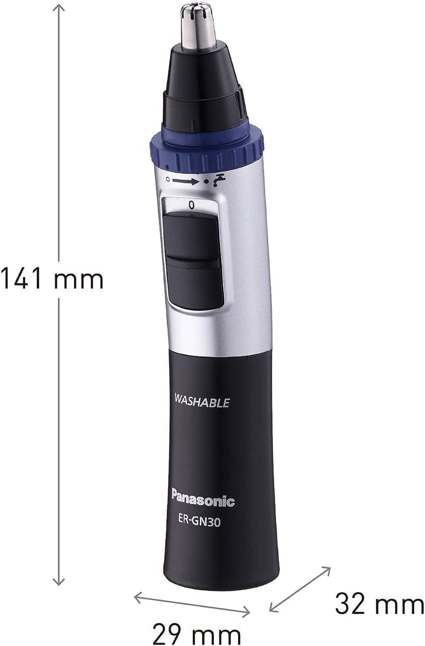 Panasonic Er-Gn30-K Men'S Nose & Ear Hair Trimmer, Multicolor, Battery Powered