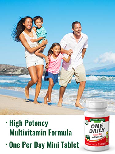 One Daily Womens and Men's Essential Multivitamin | 100 Mini Tablets | Non-GMO & Gluten Free | By Nature's Truth