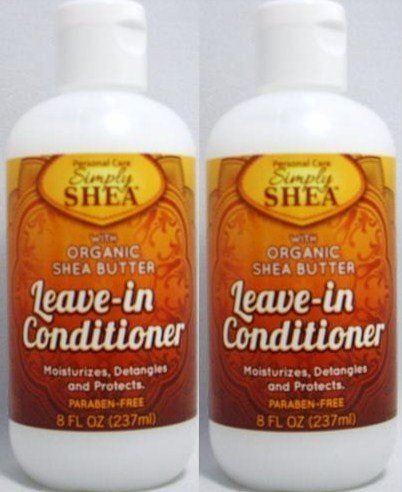 Simply Shea Leave-in Conditioner with Organic Shea Butter (Paraben-free) 8 Oz (2 Pack)