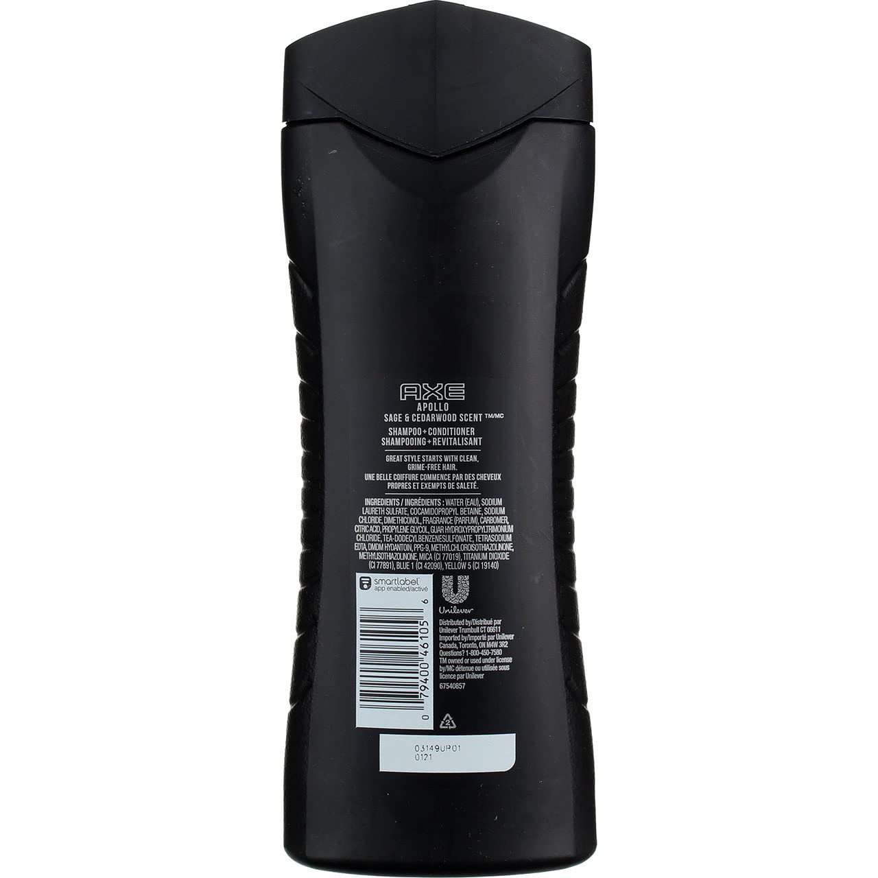 Axe Hair 2-in-1 Shampoo & Conditioner, Apollo, 16 fl oz (3 pack) (Bundle)