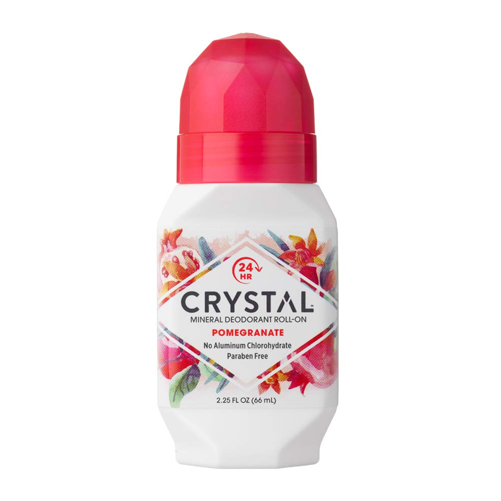CRYSTAL essence Mineral Deodorant Roll-On - Pomegranate (2.25 fl oz) - 12 Pack