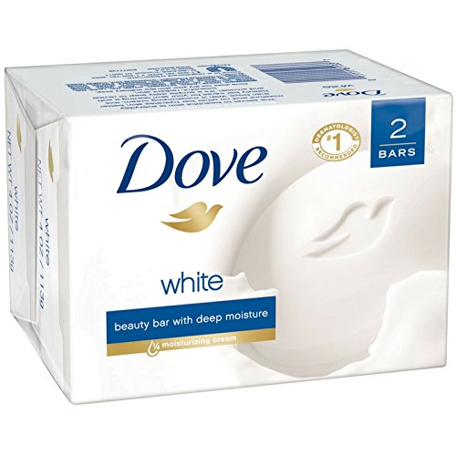 DOVE Beauty Bar White 4 oz, 2 Bar (Pack of 12)
