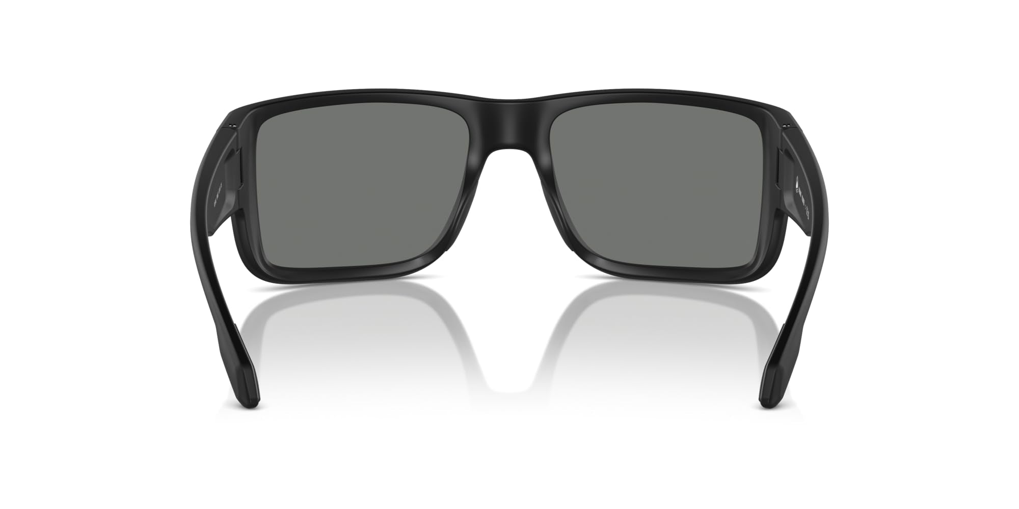 Native Eyewear Men's Badlands Rectangular Sunglasses, Matte Black/Grey Polarized, 58 mm