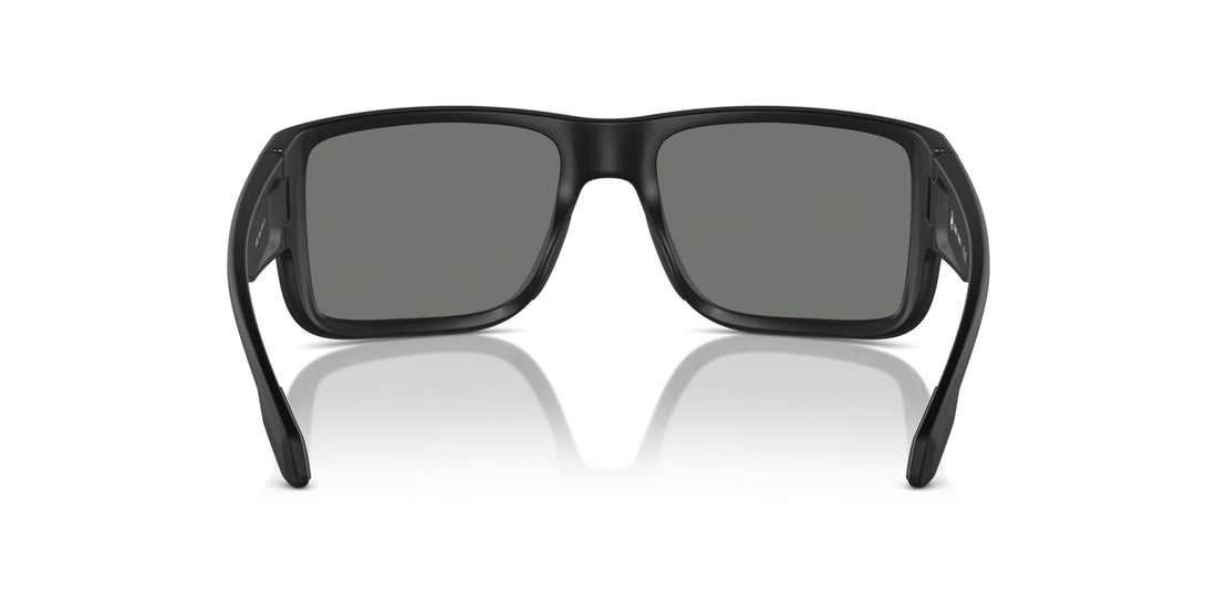 Native Eyewear Men's Badlands Rectangular Sunglasses, Matte Black/Grey Polarized, 58 mm