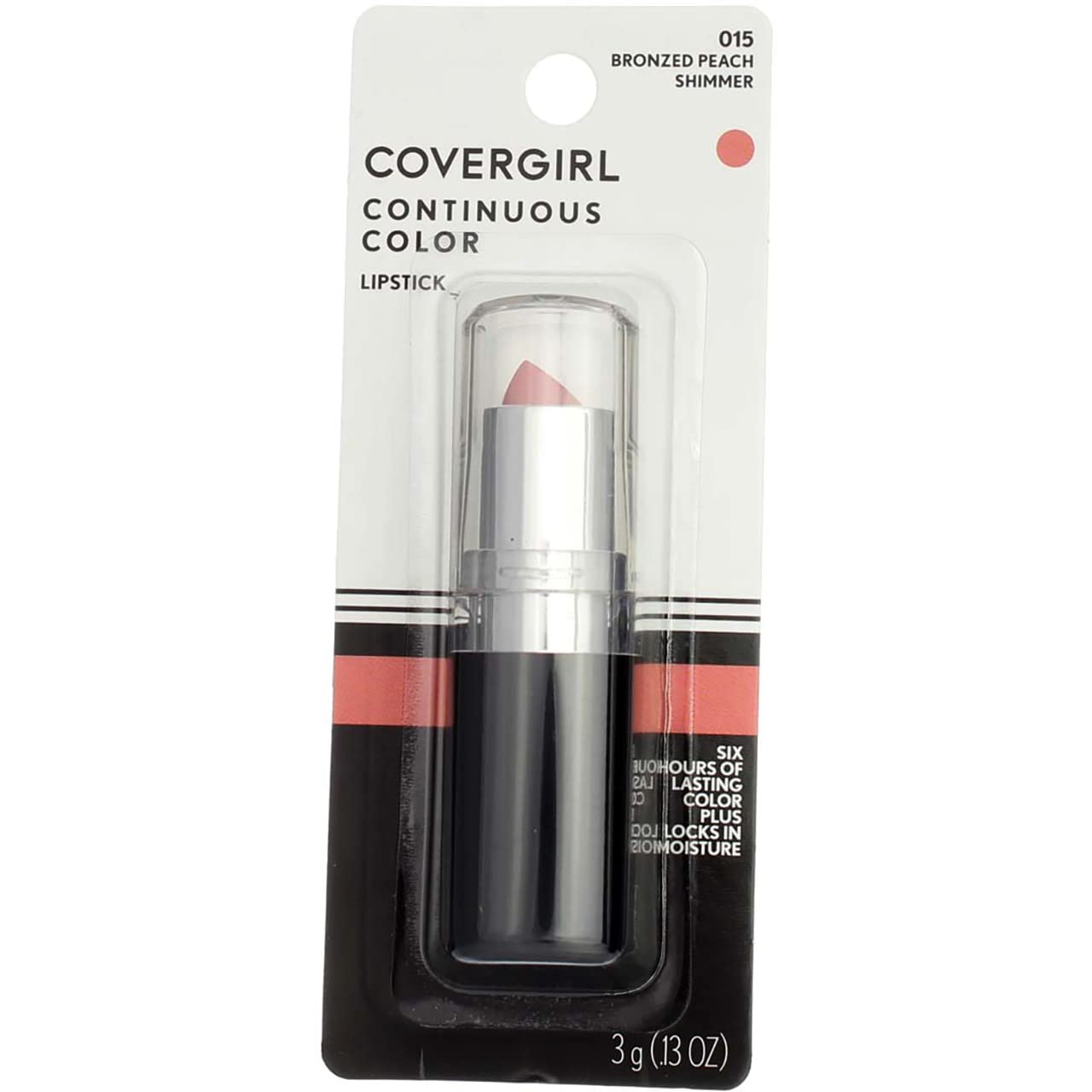 CoverGirl Continuous Color Lipstick, Bronzed Peach [015], 0.13 by COVERGIRL
