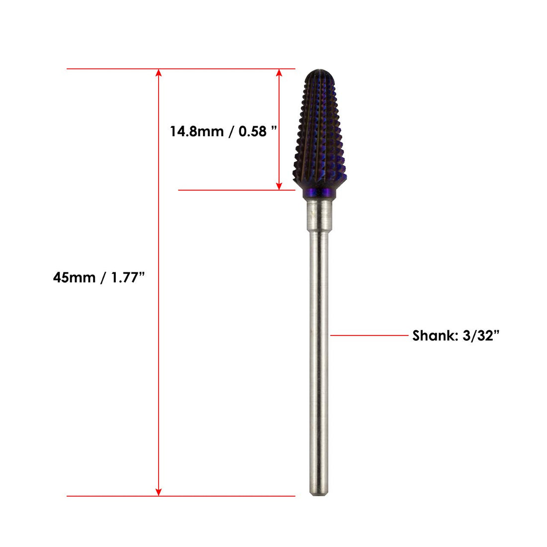 C I Tapered Tornado: C & I Tapered Tornado & Texas Tornado Nail Drill Bit for Nail Drill Machine, Purple Coated (Tapered Tornado)