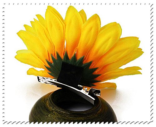 erioctry 6PCS Beautiful Sunflower Hair Alligator Clips Hair Clamp Hair Styling Accessories for Lady Girls Party Beach Vacation Wedding Decoration