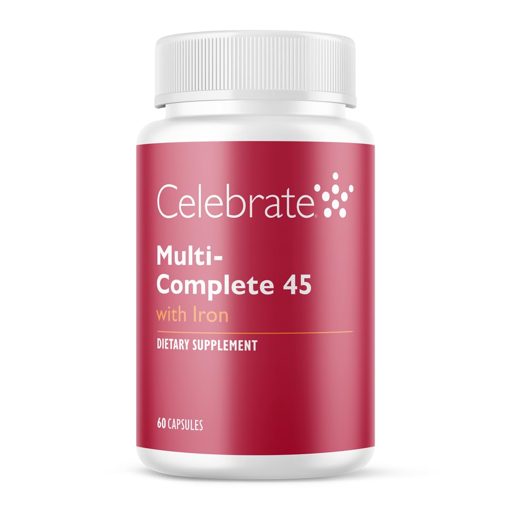 Celebrate Vitamins Multi-Complete, 45mg Iron – Daily Bariatric Multivitamin for Sleeve Gastrectomy and Gastric Bypass Surgery Patients – Essential Vitamins & Minerals (60 Capsules)