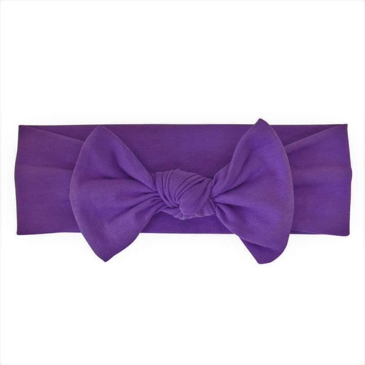 BABYGIZ Baby Girl Headbands-Infant,Toddler Cotton Handmade Hairbands with Bows Child Hair Accessories (Purple)