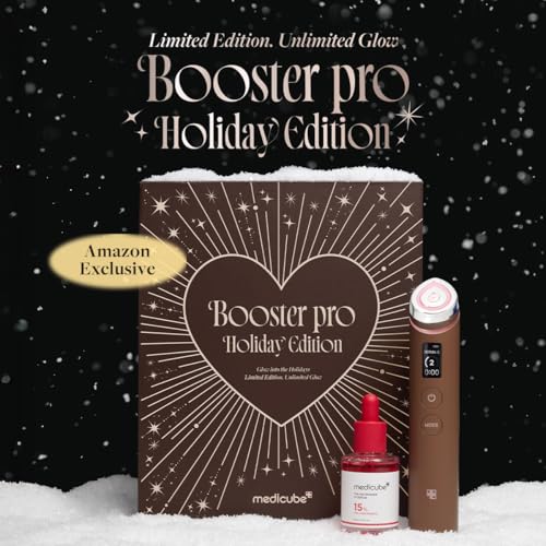 medicube Booster Pro Holiday Gift Set, Amazon Exclusive | Limited Mocha Booster Pro + TXA Niacinamide Serum | Gift for Women & Men | Perfect for Holiday Gifting & Self Care | Korean Skin Care Kit