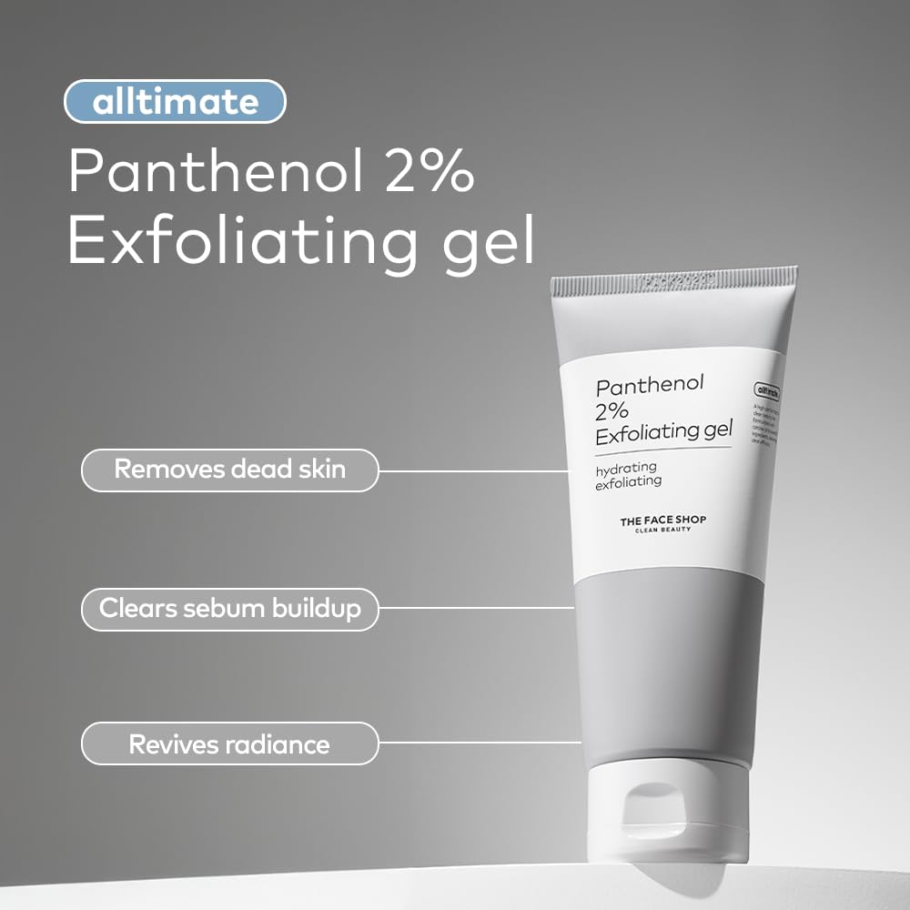 The Face Shop Alltimate Facial Polish - Daily Peeling Gel with Panthenol & AHA/BHA, Gentle Exfoliator for Smooth, Glowing and Hydrated Skin, Deep Cleansing, Korean Skin Care, 5.07 Fl. Oz.