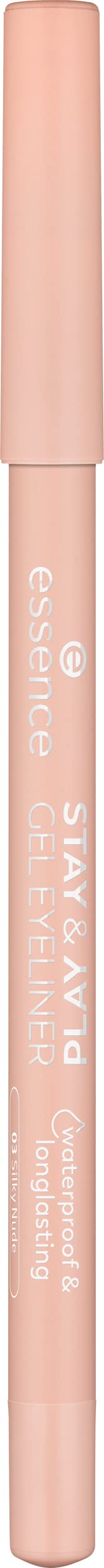 essence | Stay & Play Gel Eyeliner | Super Soft Gel-like Texture | Waterproof & Longlasting | Vegan & Cruelty Free (03 Silky Nude)