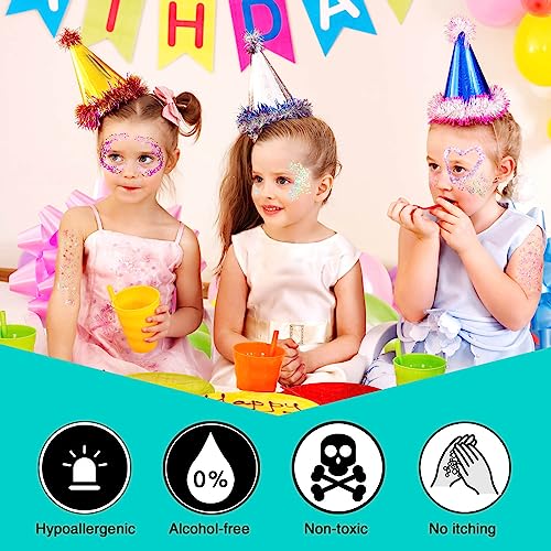 MEICOLY Black and Clear White Face Body Glitter Set,Mermaid Face Glitter Gel,Singer Concerts Festival Rave Accessories,Chunky Sequins Glitter Face Paint for Women and Kids,Sparkling Glitter Makeup