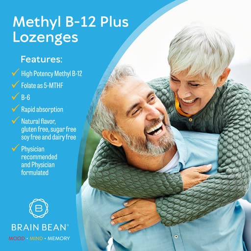 Extra Strength Methyl B-12 & Methyl Folate - 60 Chewable Tablets, Orange Citrus Flavor - Bioactive Vitamin B12 & B9 - Cellular Energy for Brain, Cardiovascular, Focus Support.