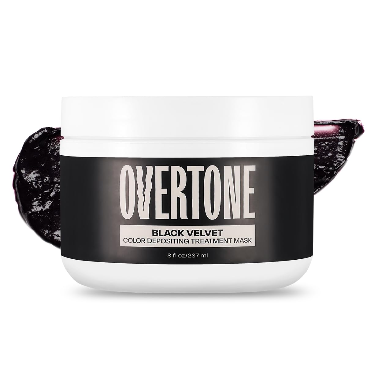 Overtone Color Depositing Semi-Permanent Hair Dye Conditioner - 8 oz For Natural & Color-Treated Hair, Moisturizing Shea Butter & Coconut Oil - Vegan & Cruelty-Free, Rich Velvet is now Black Velvet
