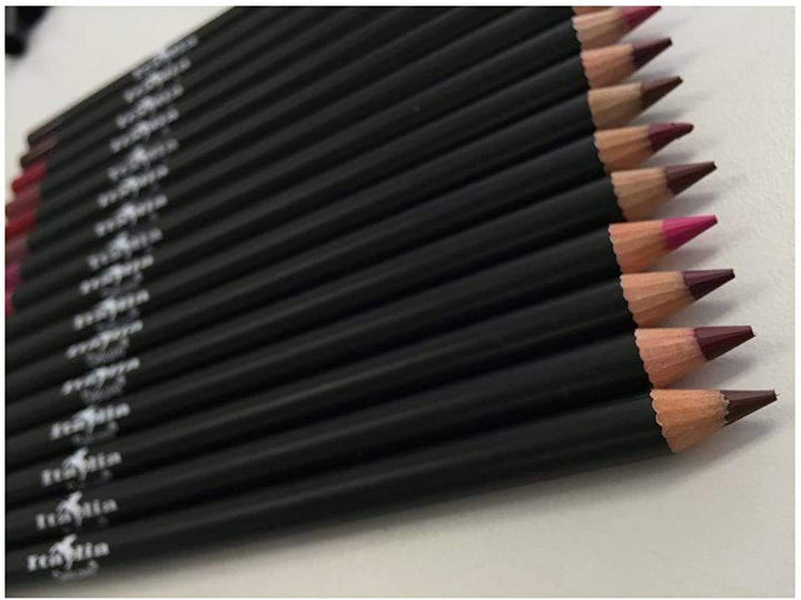 Italia Deluxe 12pc Ultra Fine Lip Liner Colour - Set of 12