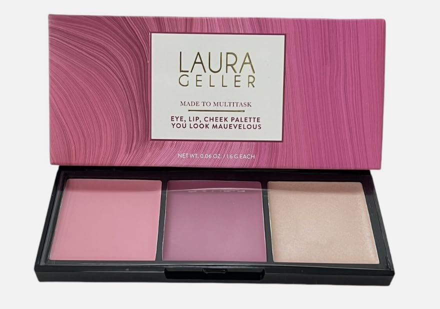 LAURA GELLER Eye Lip Cheek Palette Cream to Powder Trio, You Look Mauevelous