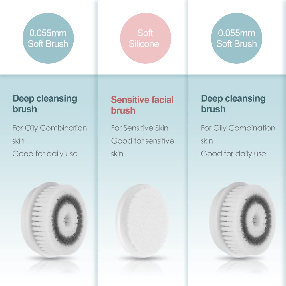 TOUCHBeauty AS-0759AG 360 Rotating facial microdermabrasion brush with 3 replacement cleansing bursh head