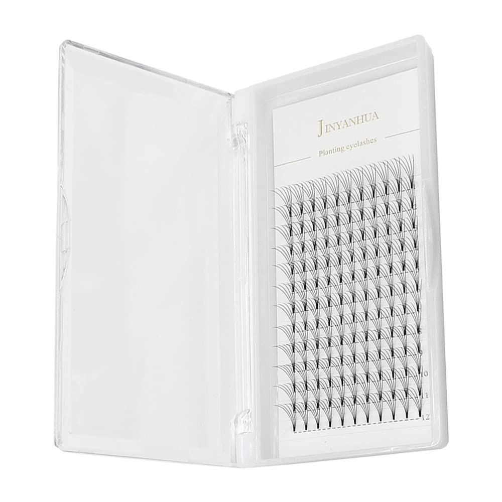 JINYANHUA Premade Eyelash Fans Extension 8-15mm Length 4d/5d/6d/7d/8d 0.07mm Short Stem Handmade Fans Premade Professional Eyelash Extensions Faux Mink (13mm, 5D-0.07-D)
