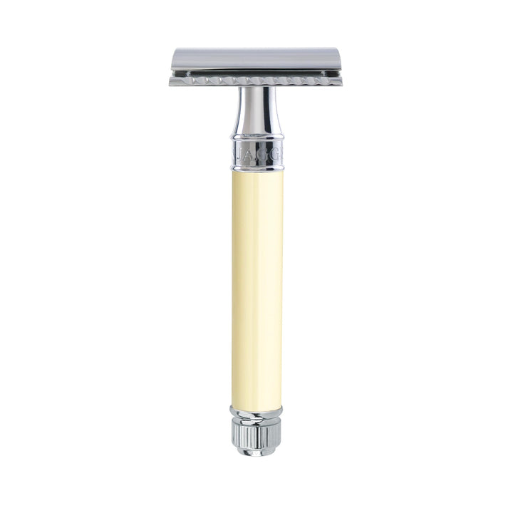 Edwin Jagger De87bl Faux Ivory Double Edge Safety Razor, Ivory