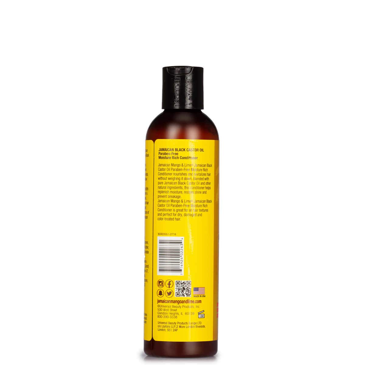 Jamican Mango & Lime Black Castor Oil Conditioner No Paraben 8 oz.